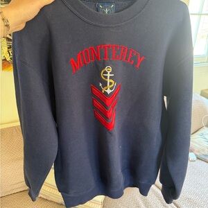 Monterey, California Navy Crewneck Sweatshirt